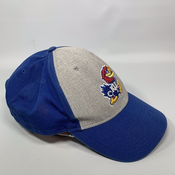 Kansas Jayhawks Fan Favorite Adjustable Hat Blue Gray - Picture 5 of 11
